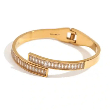Adjustable Zircon Cuff Bangle