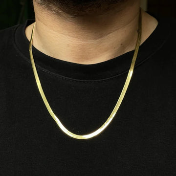 Golden Flat Snake Neck Chain