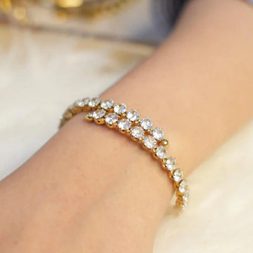 Radiant Allure | Dazzling Adjustable Bangle