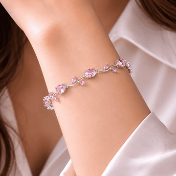 Gold Plated Crystal Stones Tulip Bracelet for Girls/Women