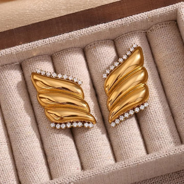 Flame Zircon Stainless Steel Studs