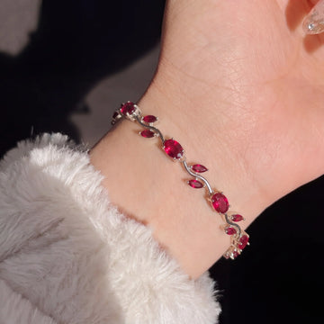 Gold Plated Crystal Stones Tulip Bracelet for Girls/Women