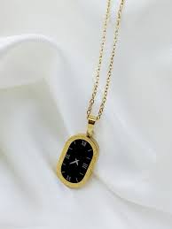 Trendy Watch Dial Pendant Necklace for Women & Girls